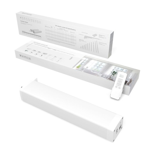 Kit sina electrica LUXION 3.2 m pentru draperii sau perdele, Telecomanda, Control telefon, Wi-F