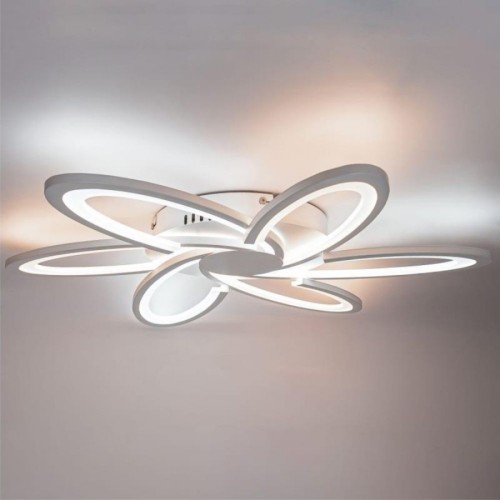 LUSTRA LED 108W CU 6 BRATE 3 CULORI 3000K/4000K/6500K + IR 700X700X100MM