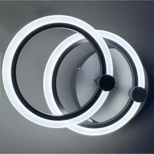 LUSTRA LED CERCURI 35W CU 2 BRATE 3 CULORI+IR 400mm x 100mm