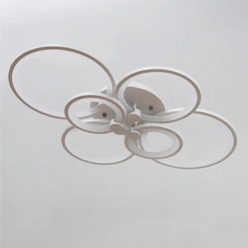 LUSTRA LED CERCURI 100W CU 6 BRATE 3 CULORI+IR 830mm x 140mm