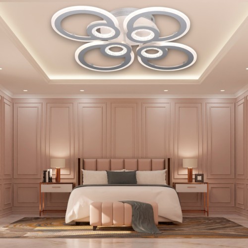 LUSTRA LED JUNO 96W CU 8 BRATE 3 CULORI+IR