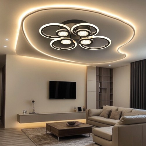 LUSTRA LED JUNO 96W CU 8 BRATE 3 CULORI+IR