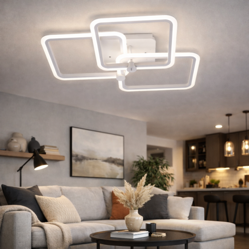 LUSTRA LED LIVING 80W CU 3 BRATE 3 CULORI+IR 580x150mm