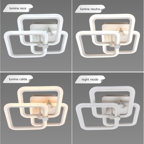 LUSTRA LED LIVING 80W CU 3 BRATE 3 CULORI+IR 580x150mm