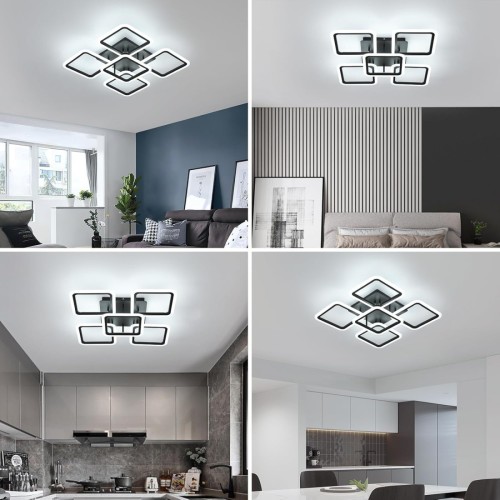 LUSTRA LED PATRATE 104W CU 5 BRATE 3 CULORI+IR 610x90mm
